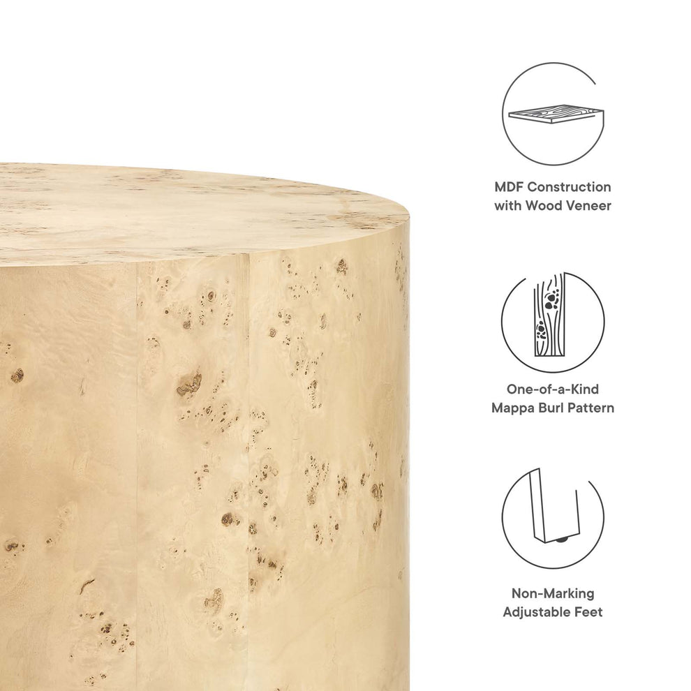 Cosmos 35" Round Burl Wood Coffee Table By Modway - EEI-6274 | Coffee Tables | Modishstore - 14