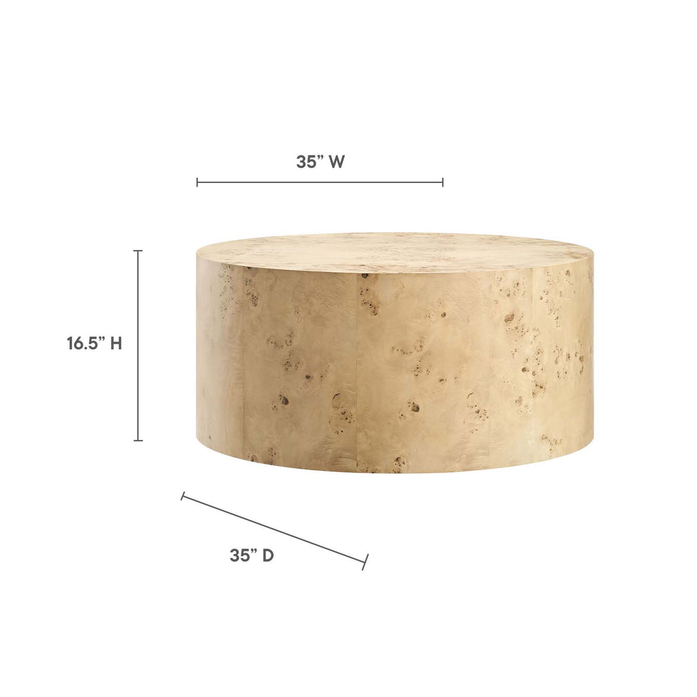 Cosmos 35" Round Burl Wood Coffee Table By Modway - EEI-6274 | Coffee Tables | Modishstore - 15