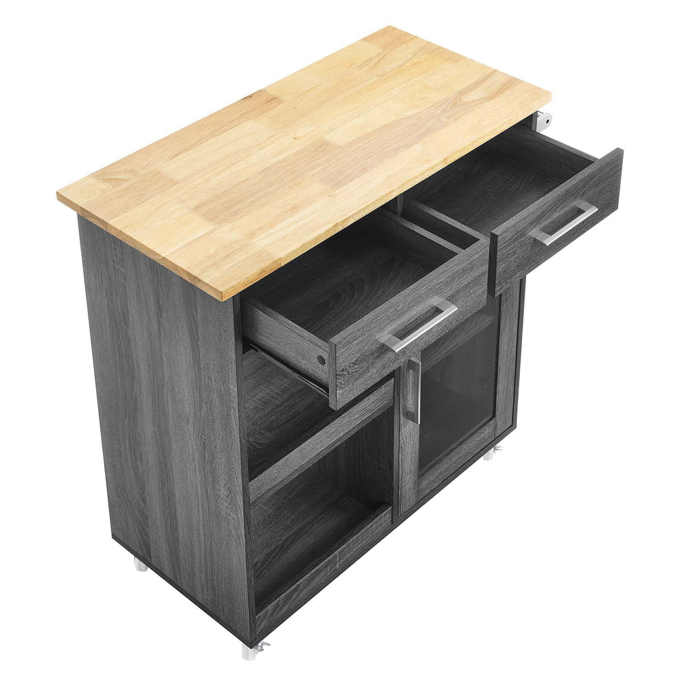 Culinary Kitchen Cart With Towel Bar By Modway - EEI-6275 | Kitchen Carts | Modishstore - 7