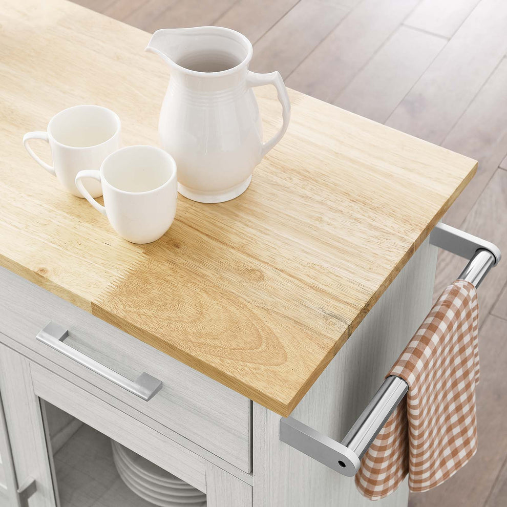 Culinary Kitchen Cart With Towel Bar By Modway - EEI-6275 | Kitchen Carts | Modishstore - 43