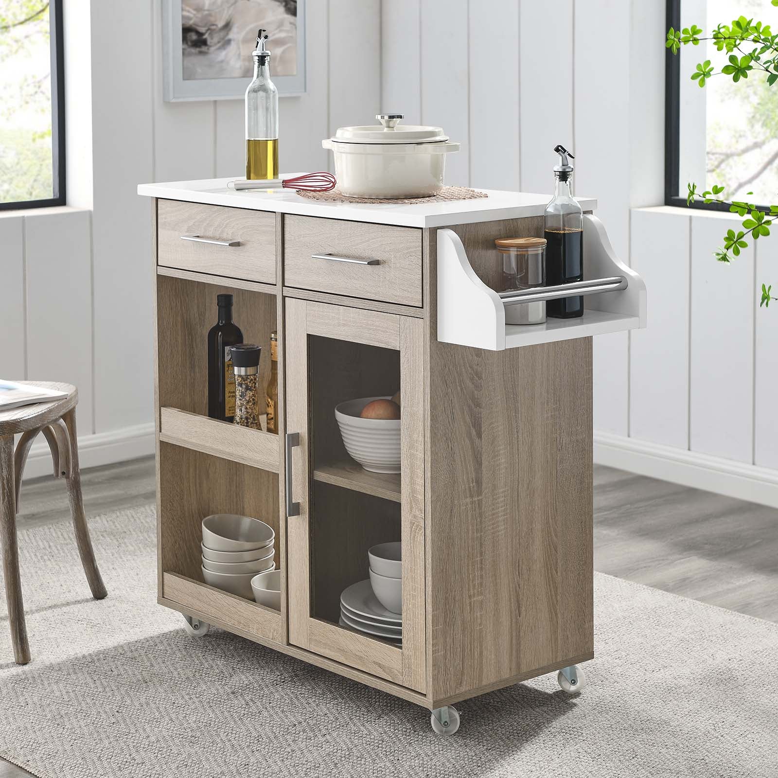 Culinary Kitchen Cart With Spice Rack By Modway - EEI-6277 | Kitchen Carts | Modishstore - 23