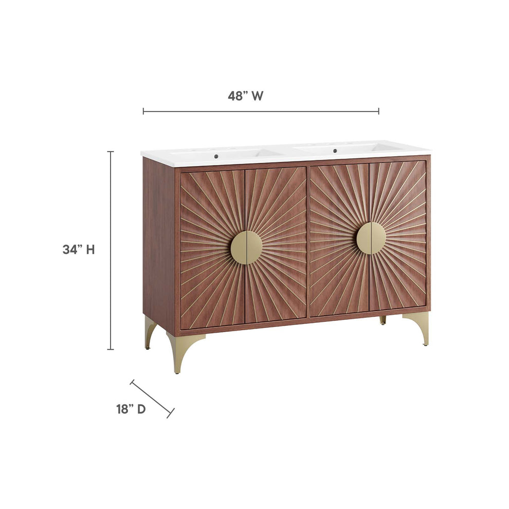 Daylight 48" Double Sink Bathroom Vanity By Modway - EEI-6306 | Bathroom Accessories | Modishstore - 3