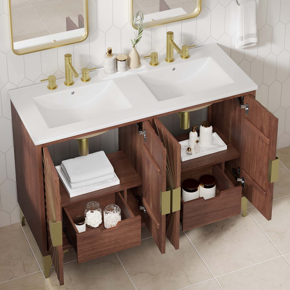 Daylight 48" Double Sink Bathroom Vanity By Modway - EEI-6306 | Bathroom Accessories | Modishstore - 4