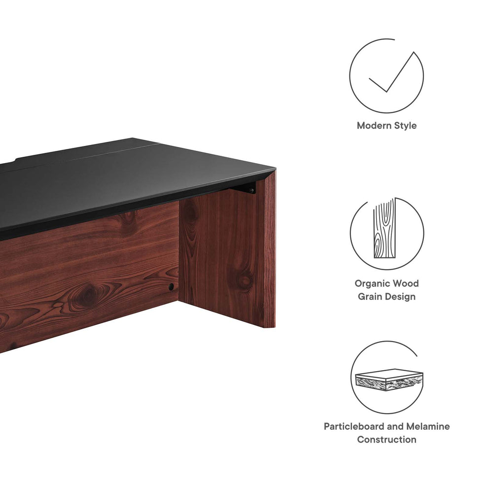Kinetic 38" Wall-Mount Office Desk With Cabinet and Shelf By Modway - EEI-6311 | Sideboards | Modishstore - 4
