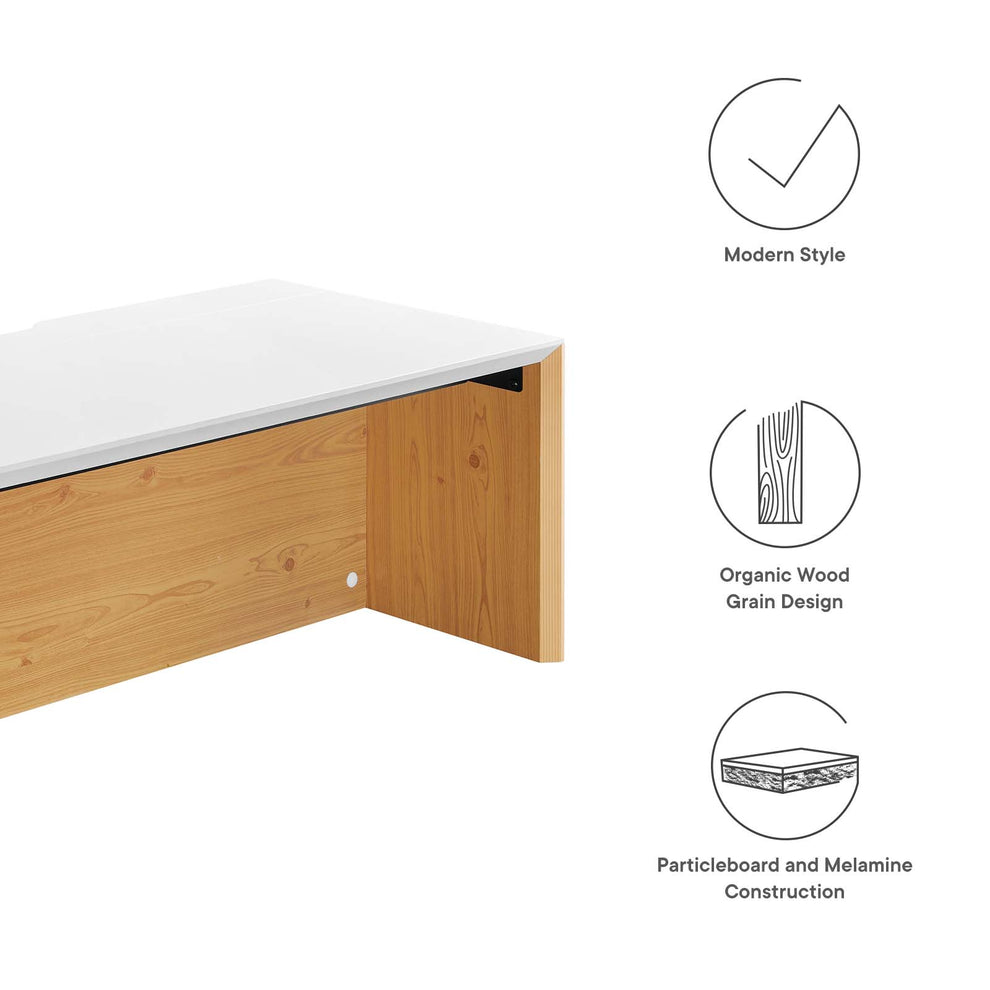 Kinetic 38" Wall-Mount Office Desk With Cabinet and Shelf By Modway - EEI-6311 | Sideboards | Modishstore - 11