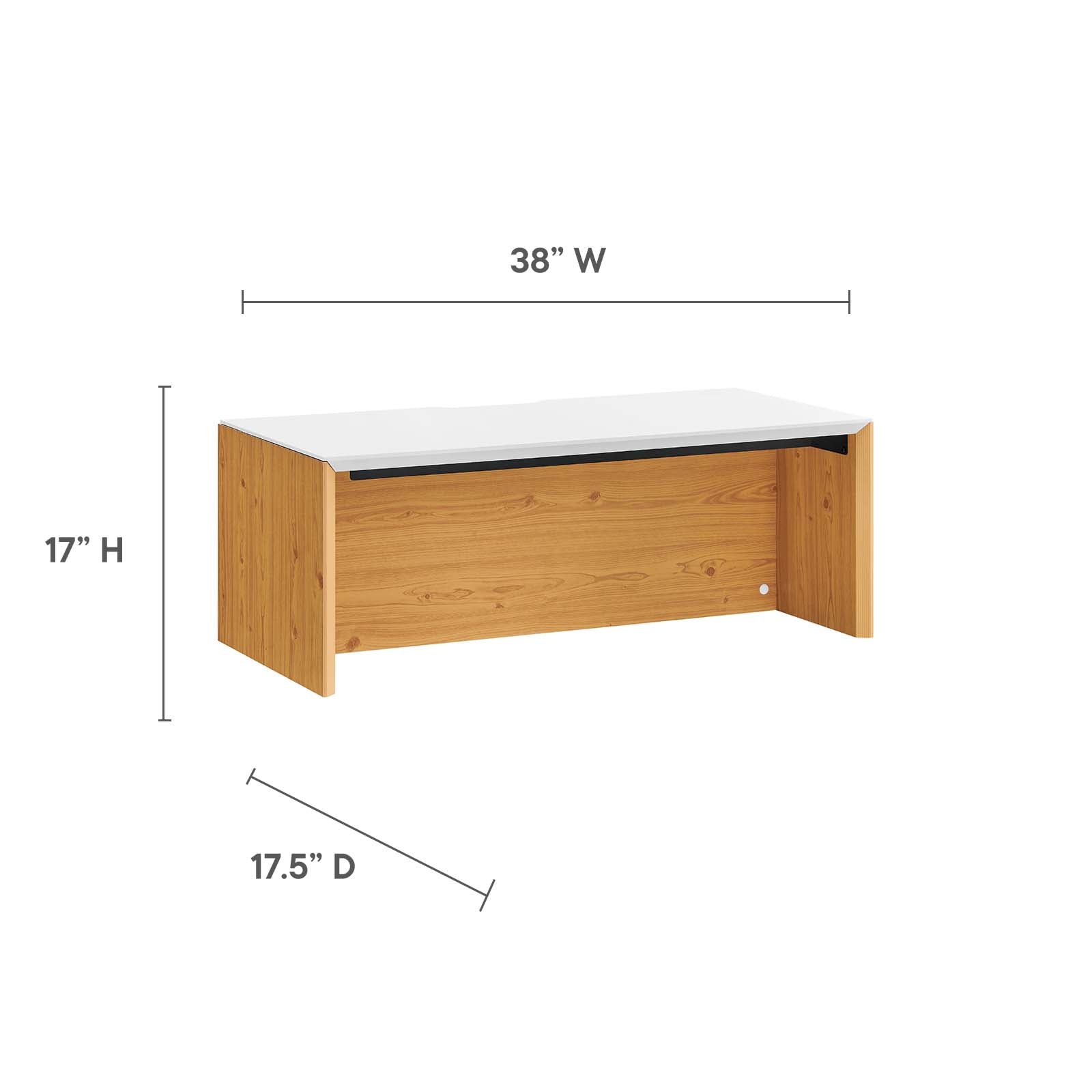 Kinetic 38" Wall-Mount Office Desk With Cabinet and Shelf By Modway - EEI-6311 | Sideboards | Modishstore - 13
