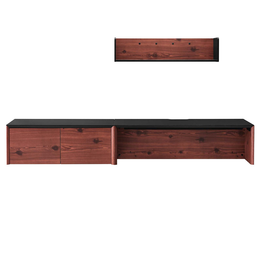 Kinetic 49" Wall-Mount Office Desk With Cabinet and Shelf By Modway - EEI-6312 | Desks | Modishstore - 2
