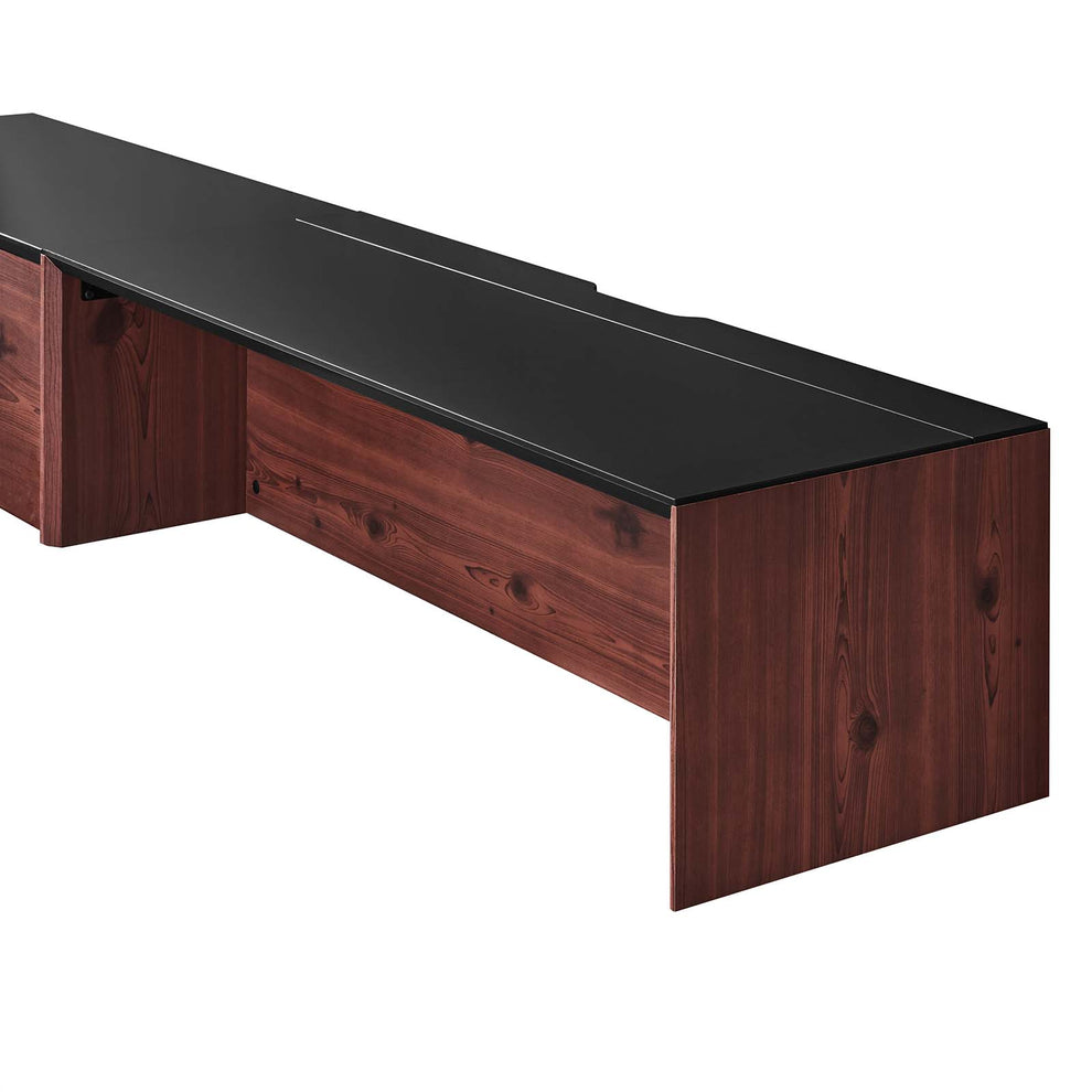 Kinetic 49" Wall-Mount Office Desk With Cabinet and Shelf By Modway - EEI-6312 | Desks | Modishstore - 3