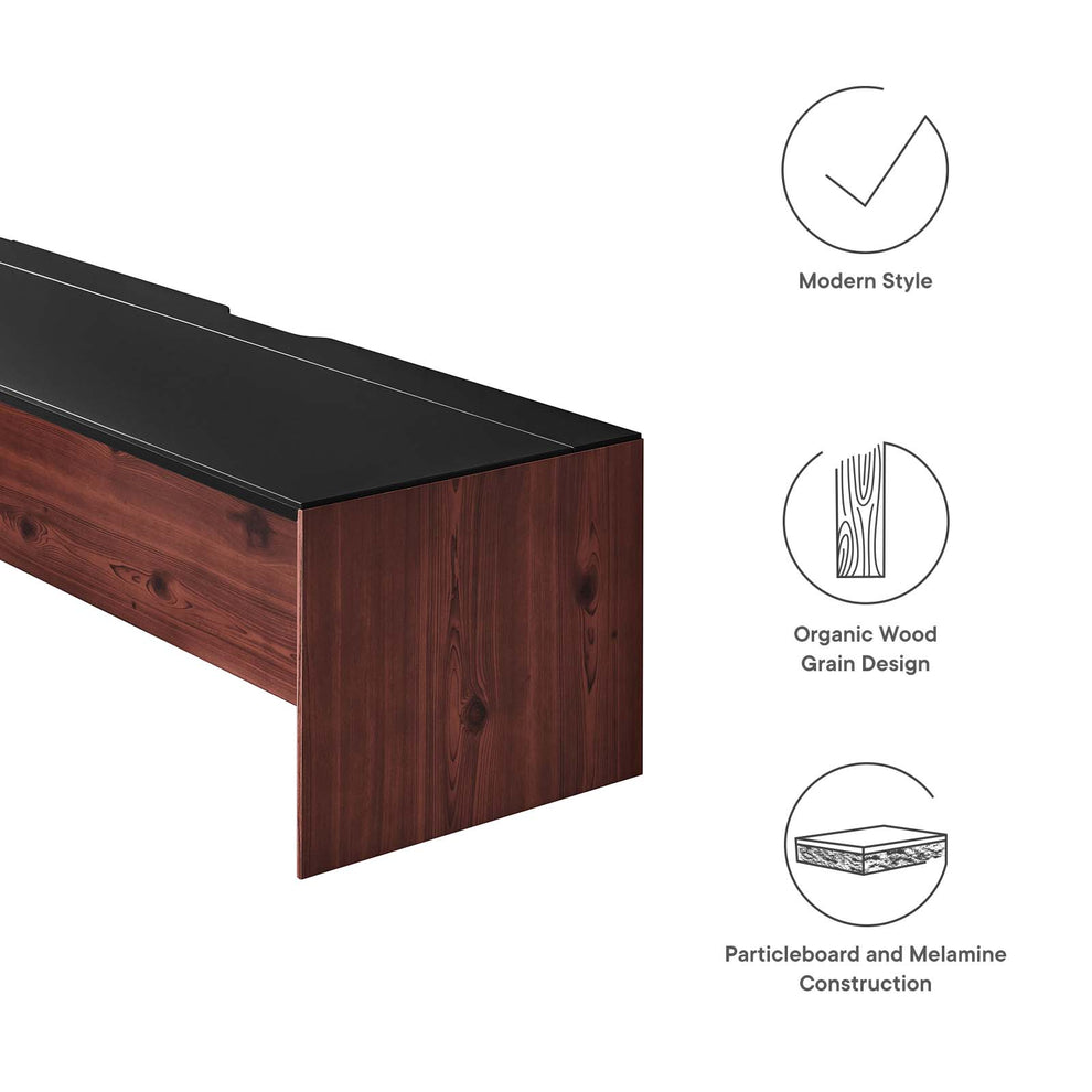 Kinetic 49" Wall-Mount Office Desk With Cabinet and Shelf By Modway - EEI-6312 | Desks | Modishstore - 4