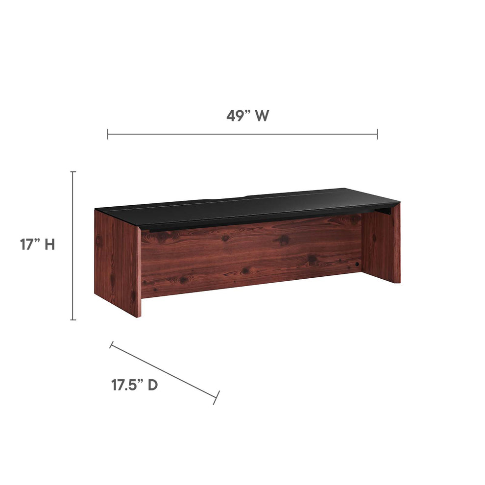 Kinetic 49" Wall-Mount Office Desk With Cabinet and Shelf By Modway - EEI-6312 | Desks | Modishstore - 5