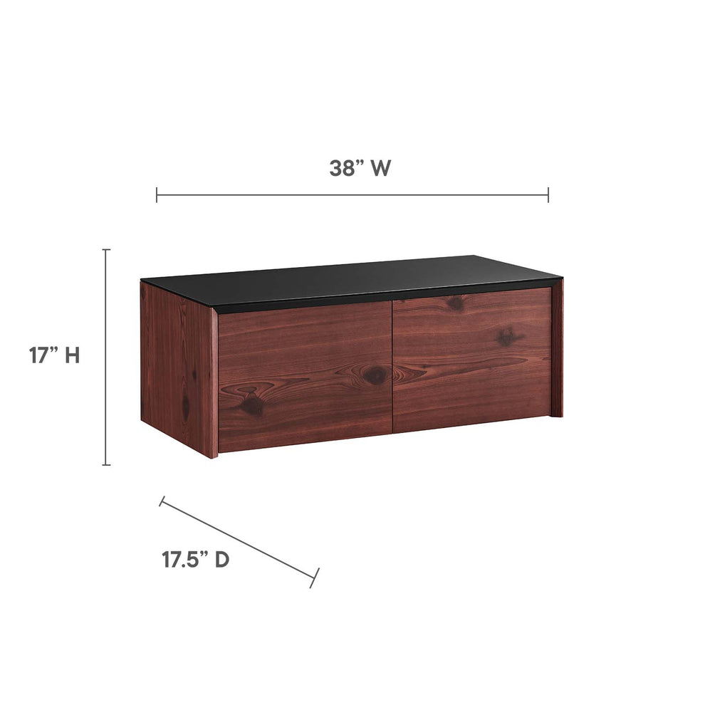 Kinetic 49" Wall-Mount Office Desk With Cabinet and Shelf By Modway - EEI-6312 | Desks | Modishstore - 7