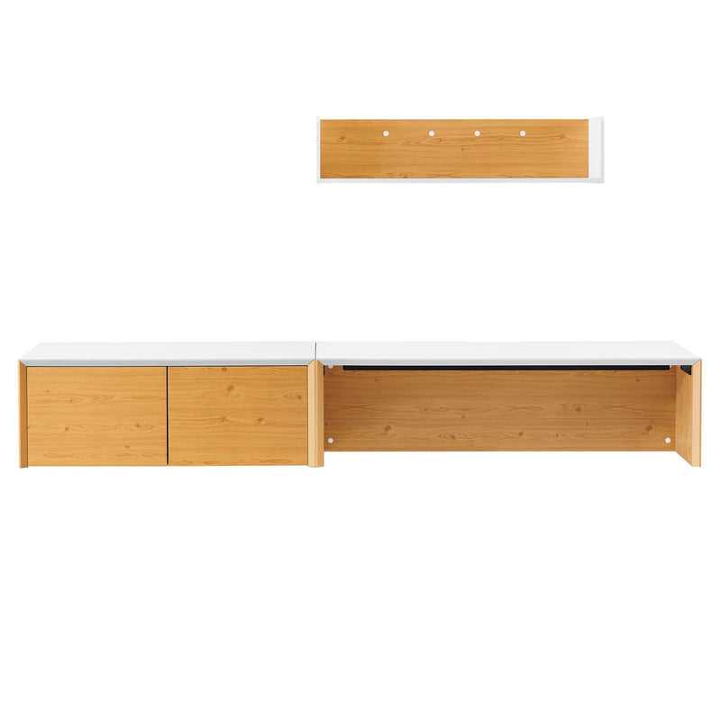 Kinetic 49" Wall-Mount Office Desk With Cabinet and Shelf By Modway - EEI-6312 | Desks | Modishstore - 9