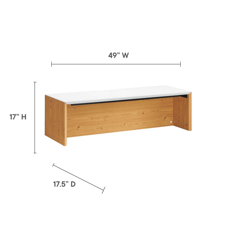 Kinetic 49" Wall-Mount Office Desk With Cabinet and Shelf By Modway - EEI-6312 | Desks | Modishstore - 14