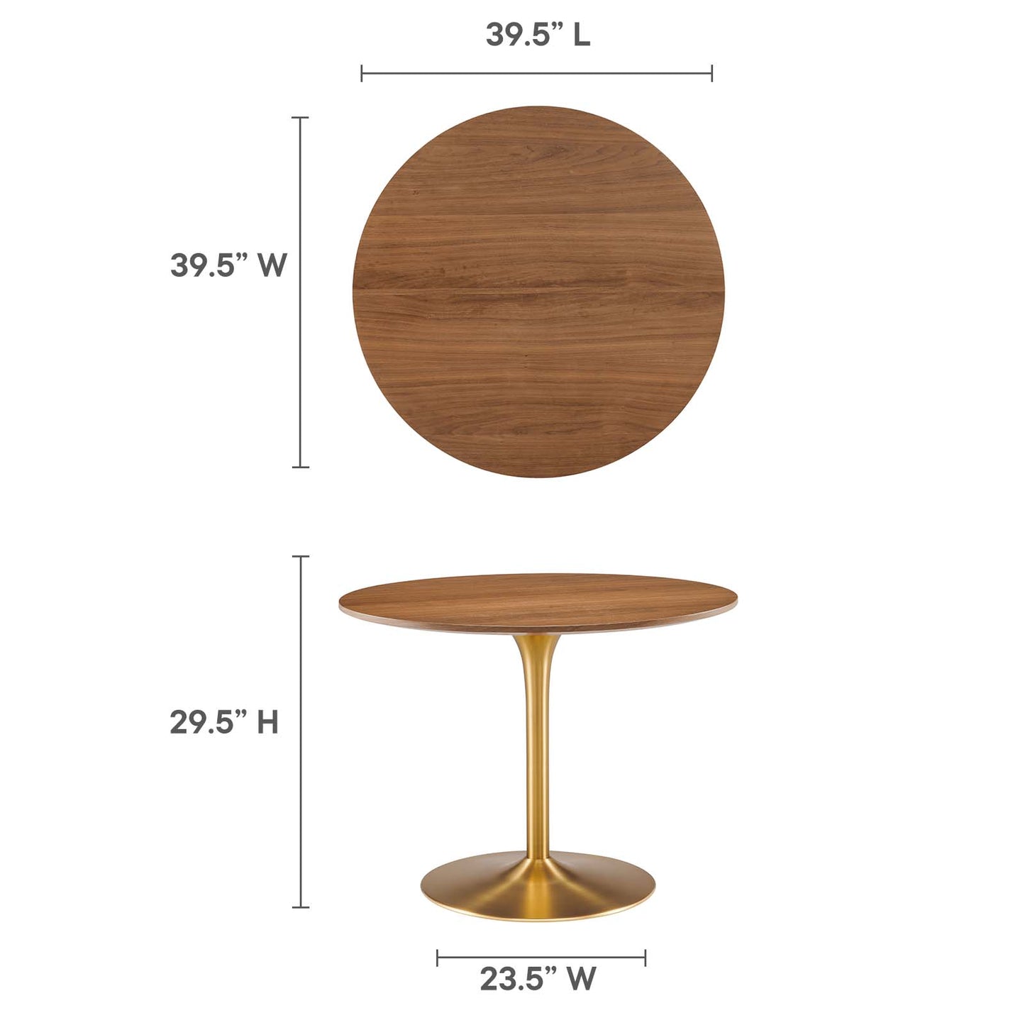 Pursuit 40" Dining Table By Modway - EEI-6313 | Dining Tables | Modishstore - 12