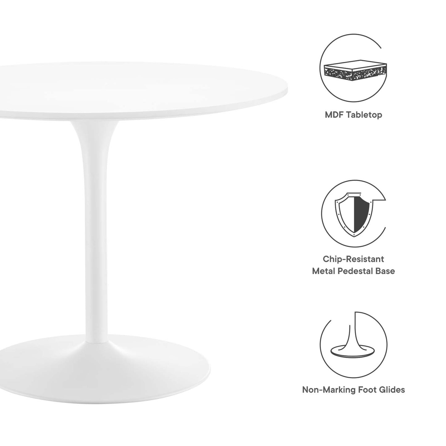 Pursuit 40" Dining Table By Modway - EEI-6313 | Dining Tables | Modishstore - 39