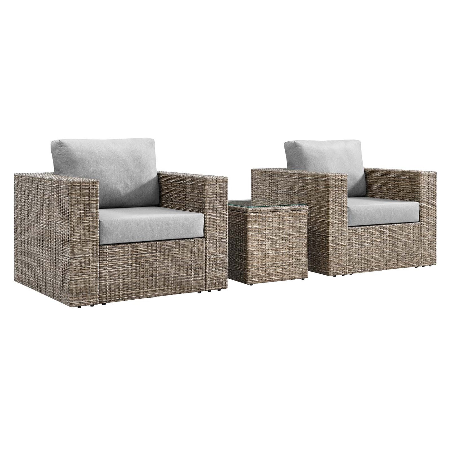 Convene Outdoor Patio Outdoor Patio 3-Piece Furniture Set By Modway - EEI-6327 | Outdoor Sofas, Loveseats & Sectionals | Modishstore - 2