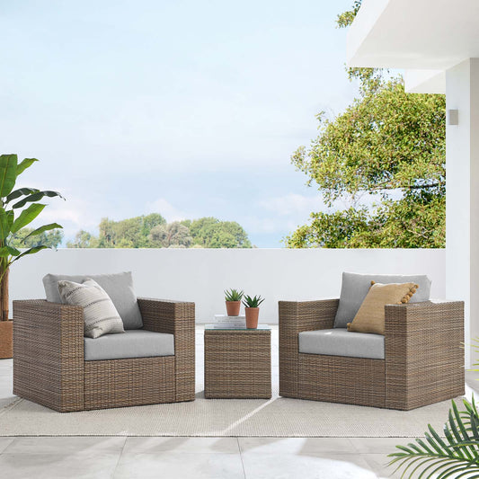 Convene Outdoor Patio Outdoor Patio 3-Piece Furniture Set By Modway - EEI-6327 | Outdoor Sofas, Loveseats & Sectionals | Modishstore