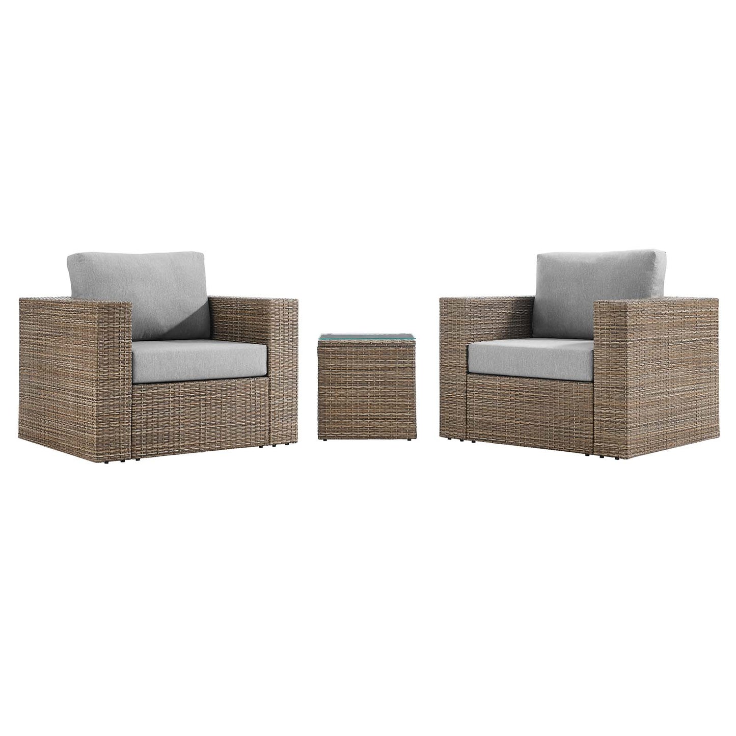 Convene Outdoor Patio Outdoor Patio 3-Piece Furniture Set By Modway - EEI-6327 | Outdoor Sofas, Loveseats & Sectionals | Modishstore - 3