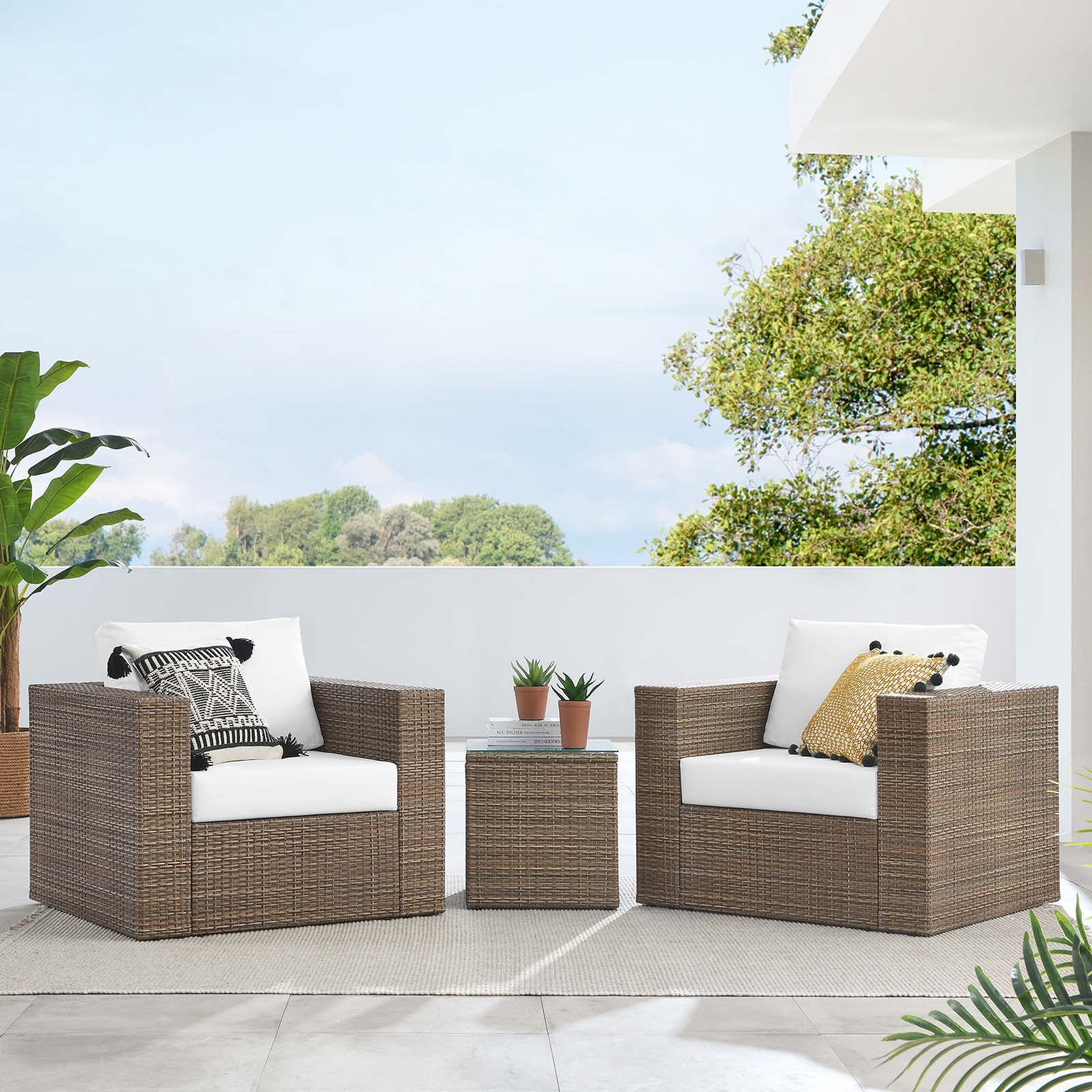 Convene Outdoor Patio Outdoor Patio 3-Piece Furniture Set By Modway - EEI-6327 | Outdoor Sofas, Loveseats & Sectionals | Modishstore - 11