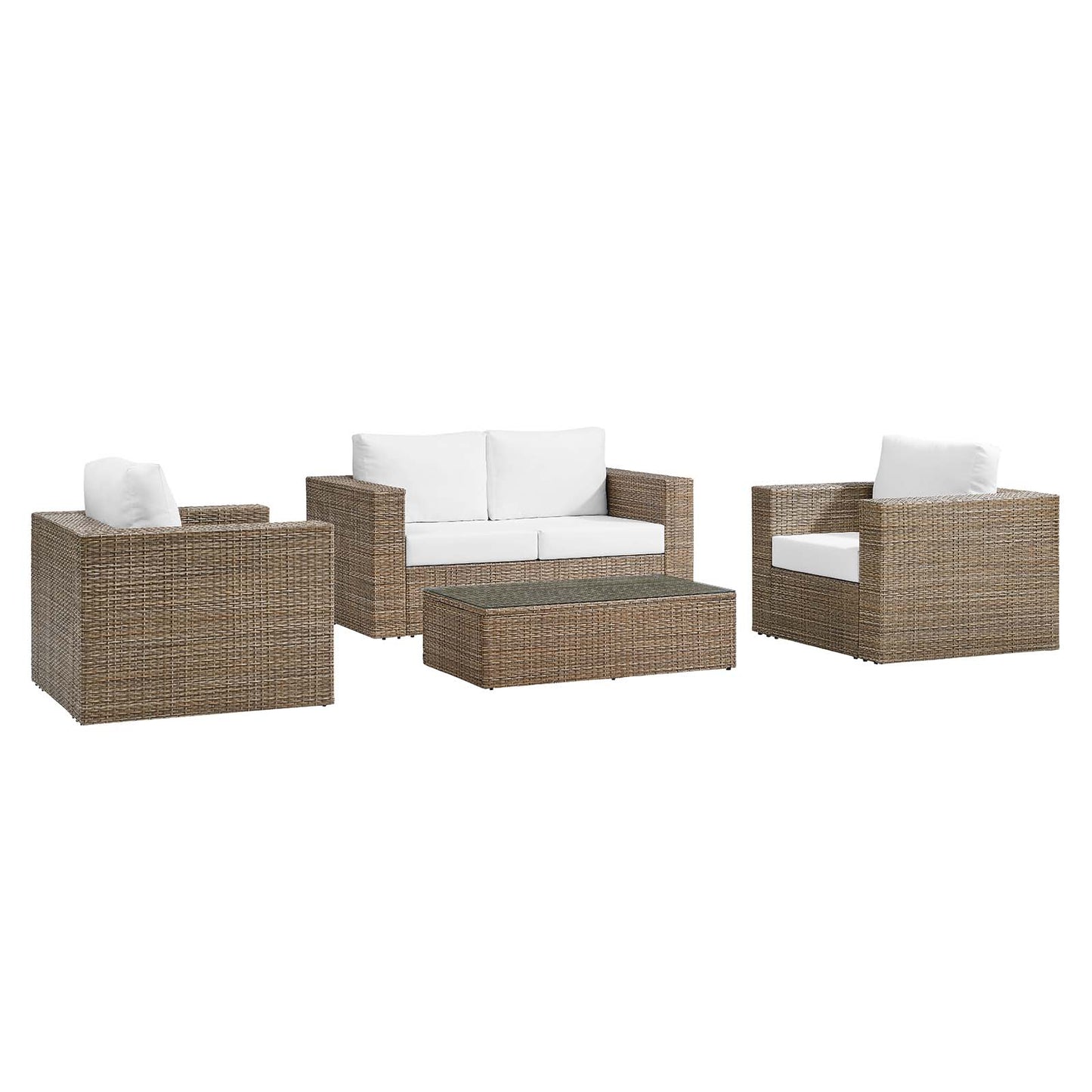 Convene Outdoor Patio Outdoor Patio 4-Piece Furniture Set By Modway - EEI-6328 | Outdoor Sofas, Loveseats & Sectionals | Modishstore - 13
