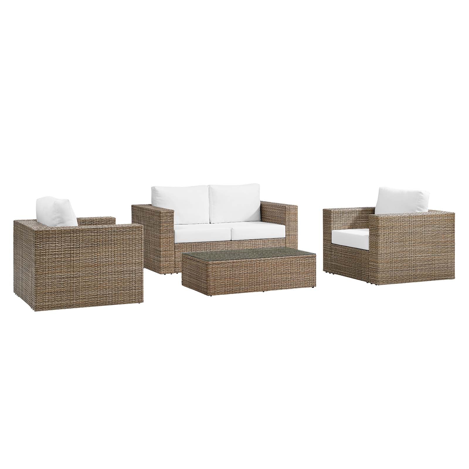 Convene Outdoor Patio Outdoor Patio 4-Piece Furniture Set By Modway - EEI-6328 | Outdoor Sofas, Loveseats & Sectionals | Modishstore - 13