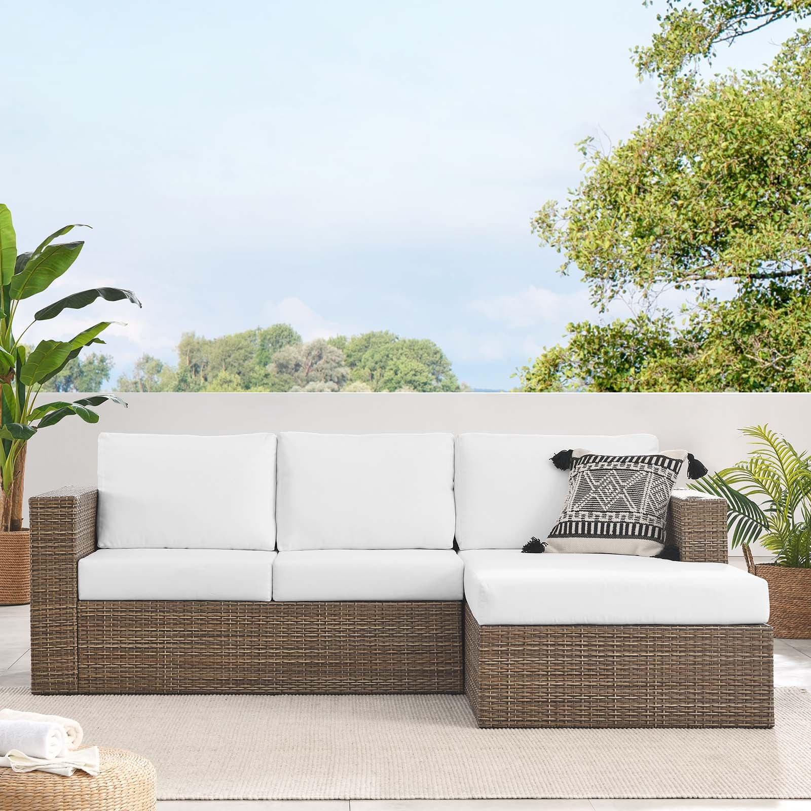 Convene Outdoor Patio Outdoor Patio L-Shaped Sectional Sofa By Modway - EEI-6329 | Outdoor Sofas, Loveseats & Sectionals | Modishstore - 11