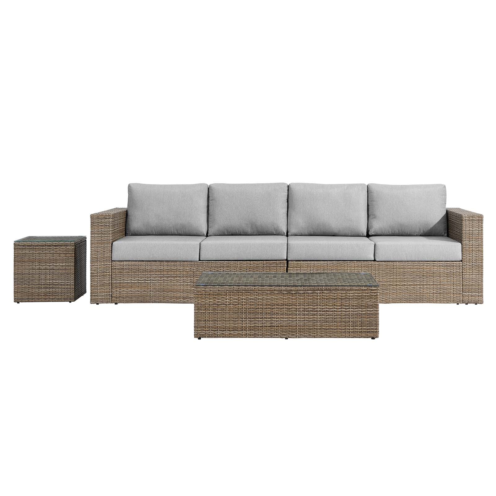 Convene Outdoor Patio Outdoor Patio 4-Piece Furniture Set By Modway - EEI-6330 | Outdoor Sofas, Loveseats & Sectionals | Modishstore - 9