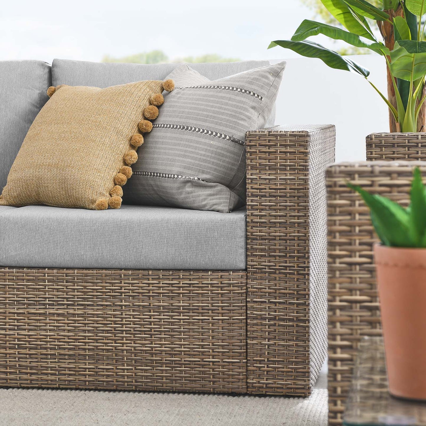 Convene Outdoor Patio Outdoor Patio 5-Piece Furniture Set By Modway - EEI-6331 | Outdoor Sofas, Loveseats & Sectionals | Modishstore - 8