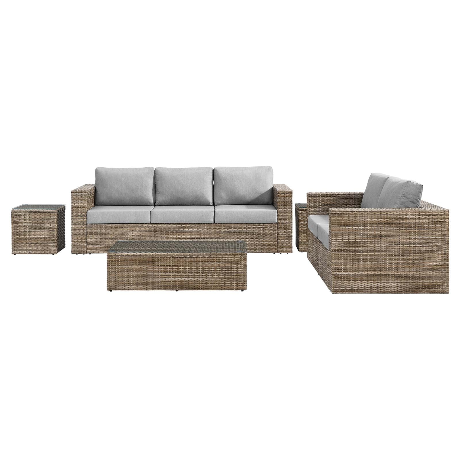 Convene Outdoor Patio Outdoor Patio 5-Piece Furniture Set By Modway - EEI-6331 | Outdoor Sofas, Loveseats & Sectionals | Modishstore - 9