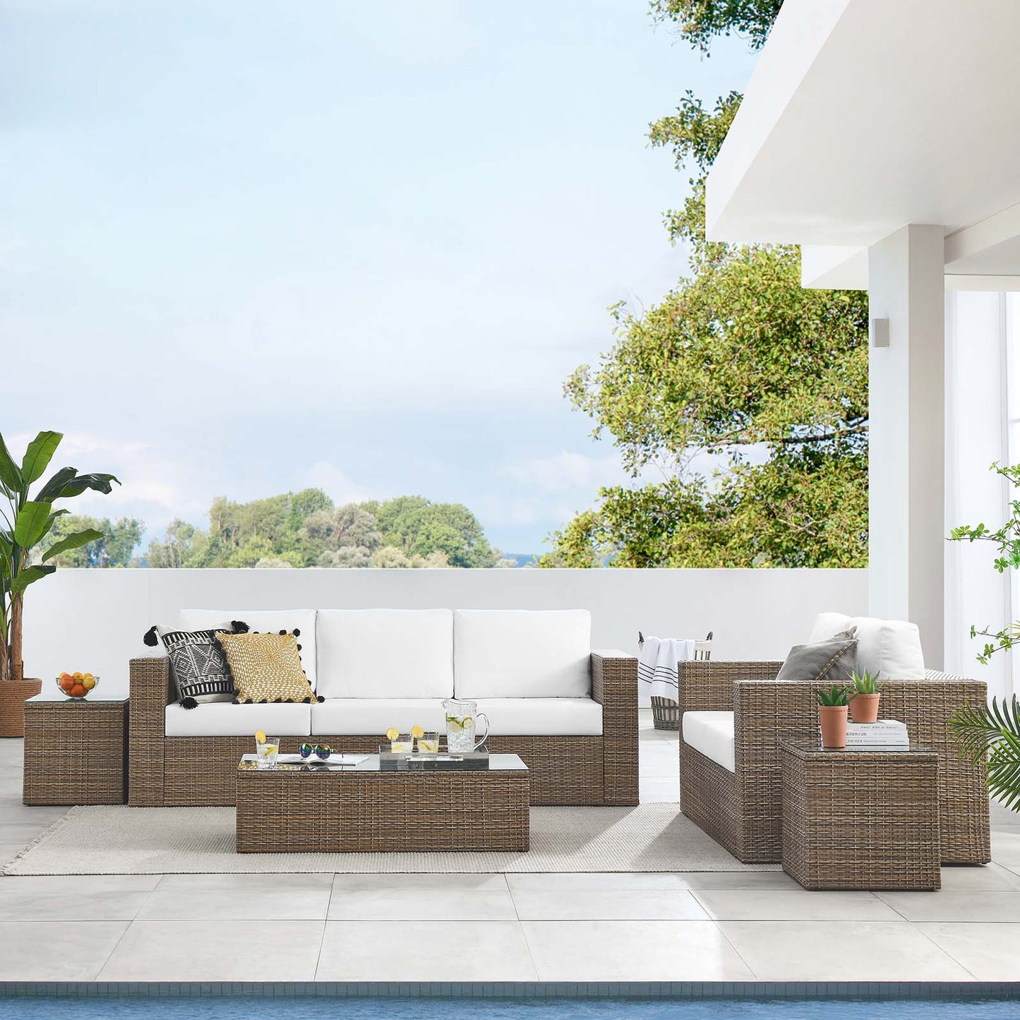 Convene Outdoor Patio Outdoor Patio 5-Piece Furniture Set By Modway - EEI-6331 | Outdoor Sofas, Loveseats & Sectionals | Modishstore - 23