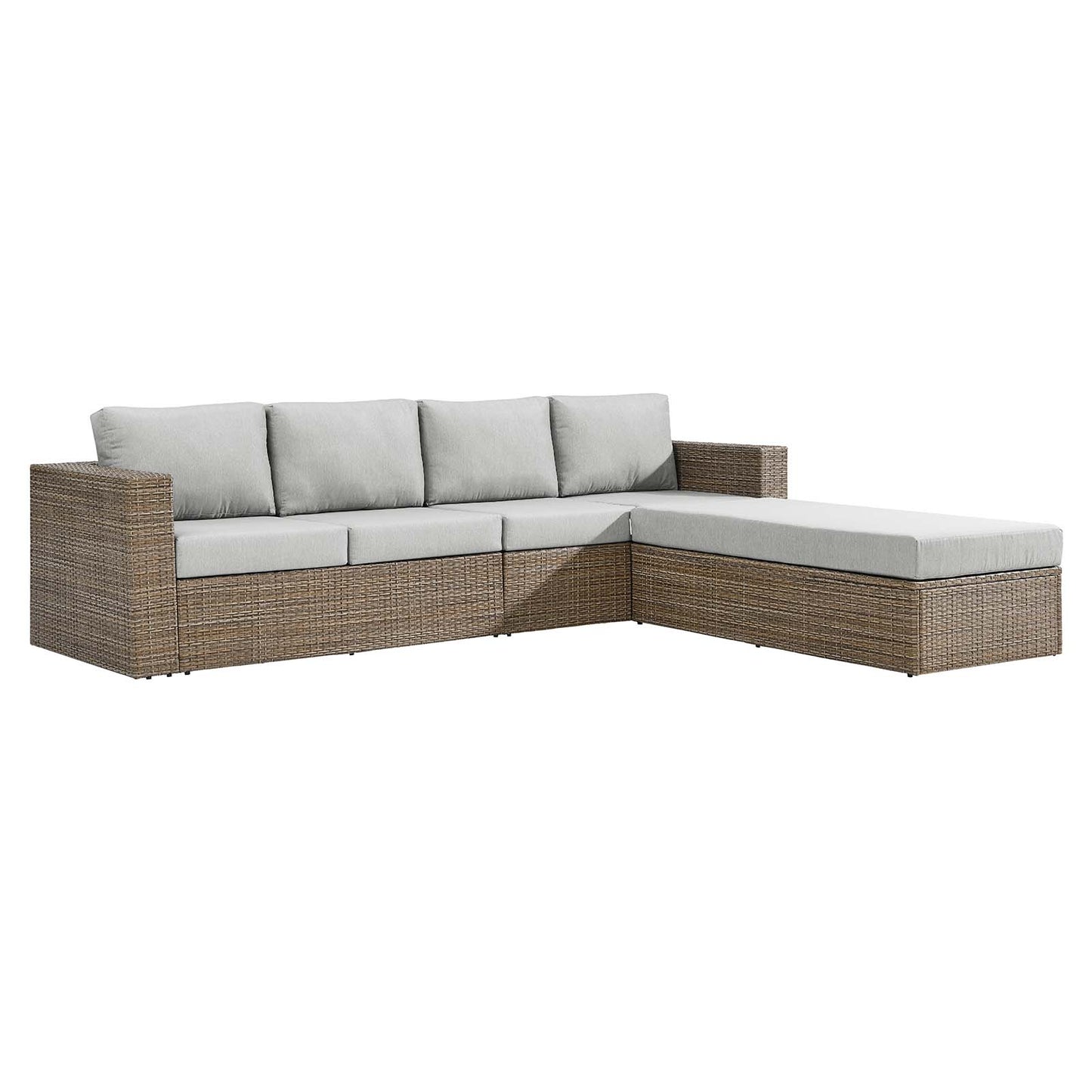 Convene Outdoor Patio Outdoor Patio Sectional Sofa and Ottoman Set By Modway - EEI-6332 | Outdoor Sofas, Loveseats & Sectionals | Modishstore - 2