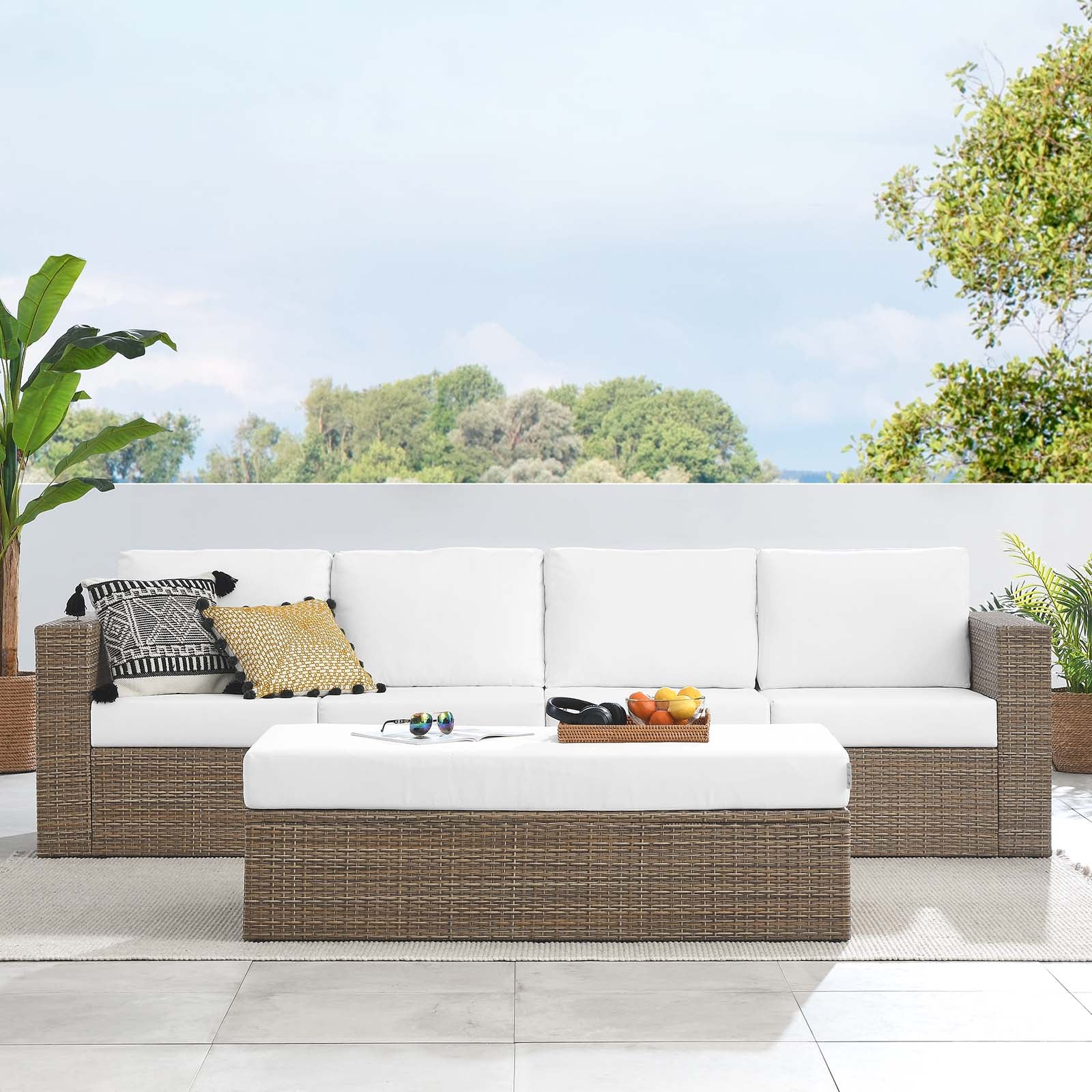 Convene Outdoor Patio Outdoor Patio Sectional Sofa and Ottoman Set By Modway - EEI-6332 | Outdoor Sofas, Loveseats & Sectionals | Modishstore - 17