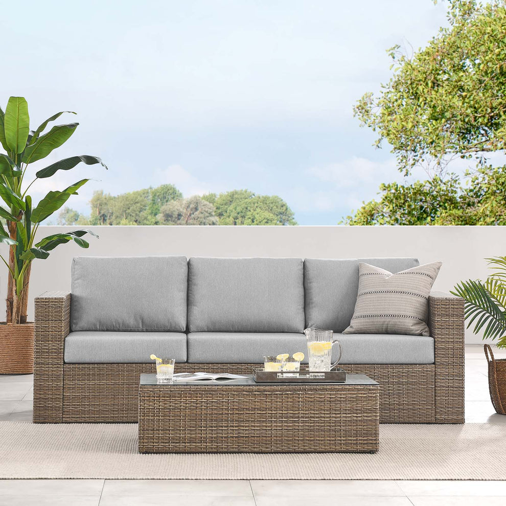 Convene Outdoor Patio Outdoor Patio 2-Piece Furniture Set By Modway - EEI-6333 | Outdoor Sofas, Loveseats & Sectionals | Modishstore - 1