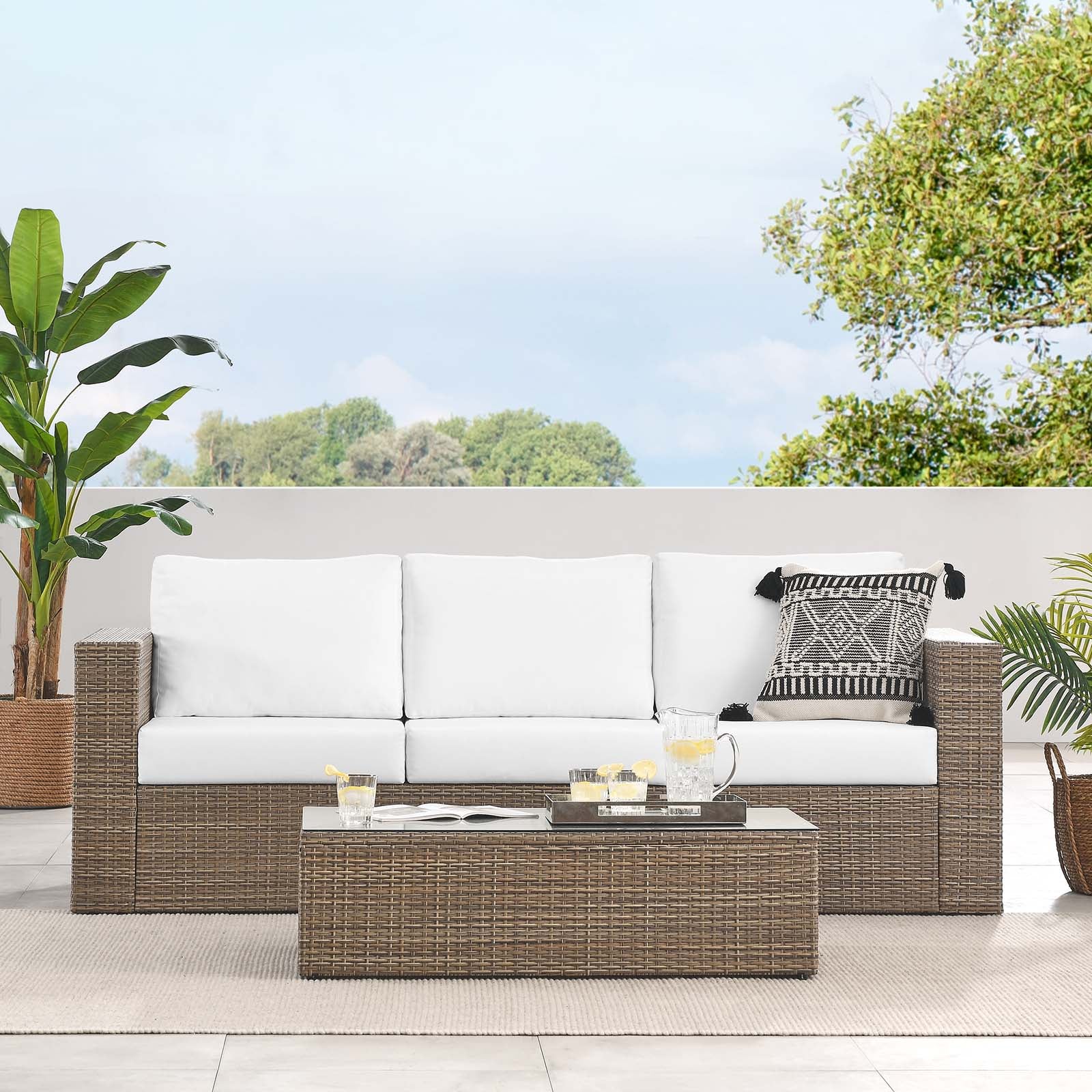 Convene Outdoor Patio Outdoor Patio 2-Piece Furniture Set By Modway - EEI-6333 | Outdoor Sofas, Loveseats & Sectionals | Modishstore - 11