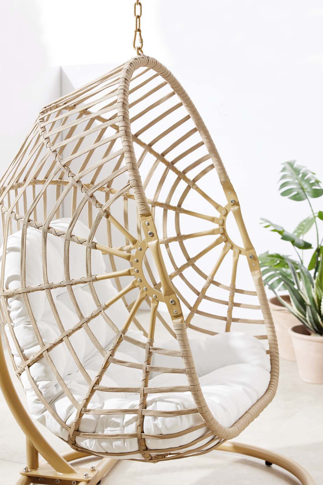 Amalie Wicker Rattan Outdoor Patio Rattan Swing Chair By Modway - EEI-6337 | Outdoor Porch Swings | Modishstore - 1