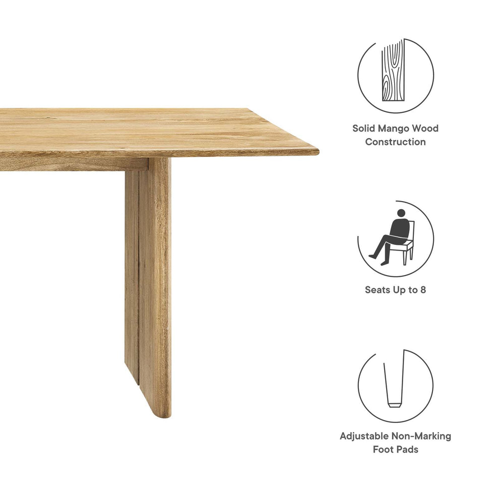 Amistad 86" Wood Dining Table By Modway - EEI-6340 | Dining Tables | Modishstore - 8