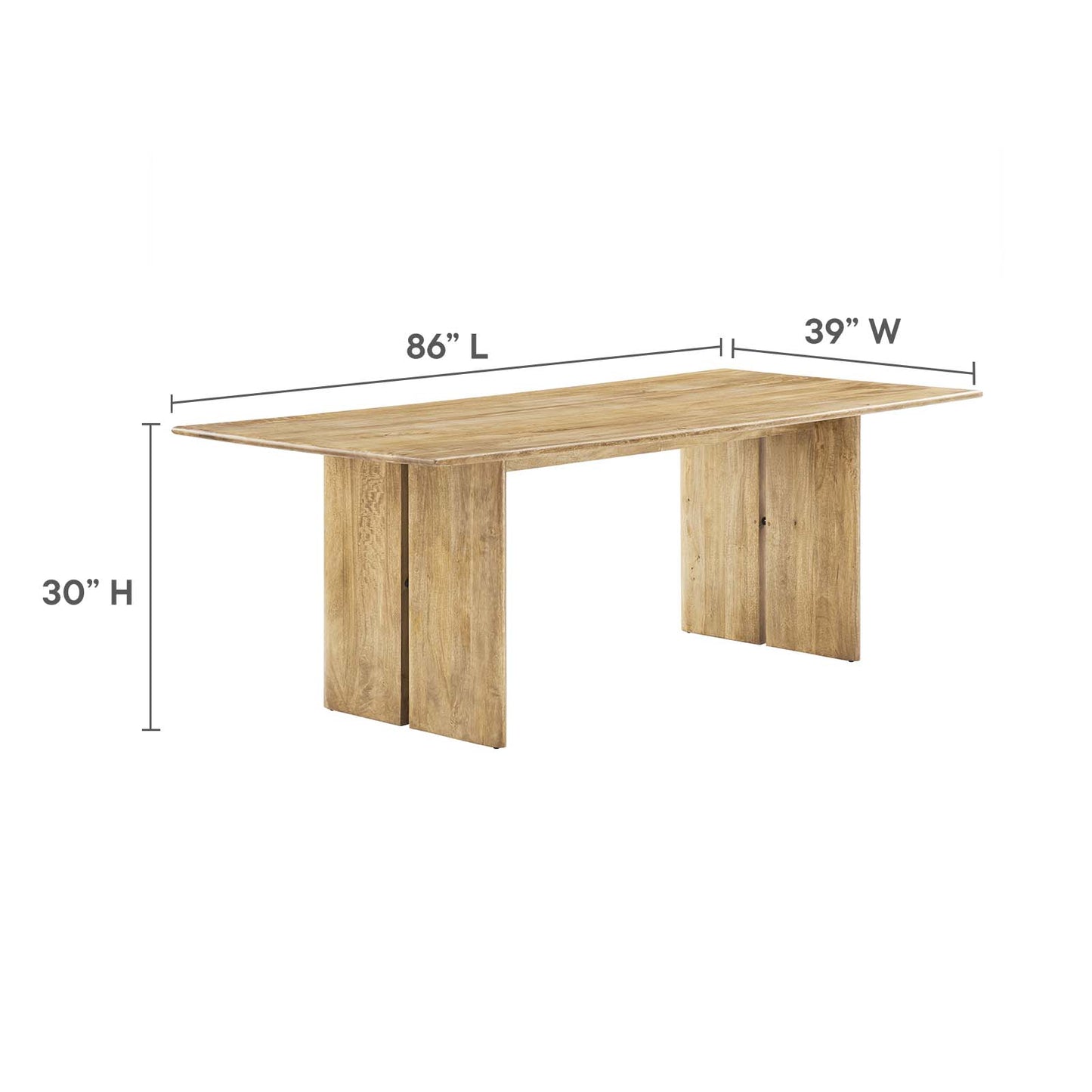 Amistad 86" Wood Dining Table By Modway - EEI-6340 | Dining Tables | Modishstore - 9