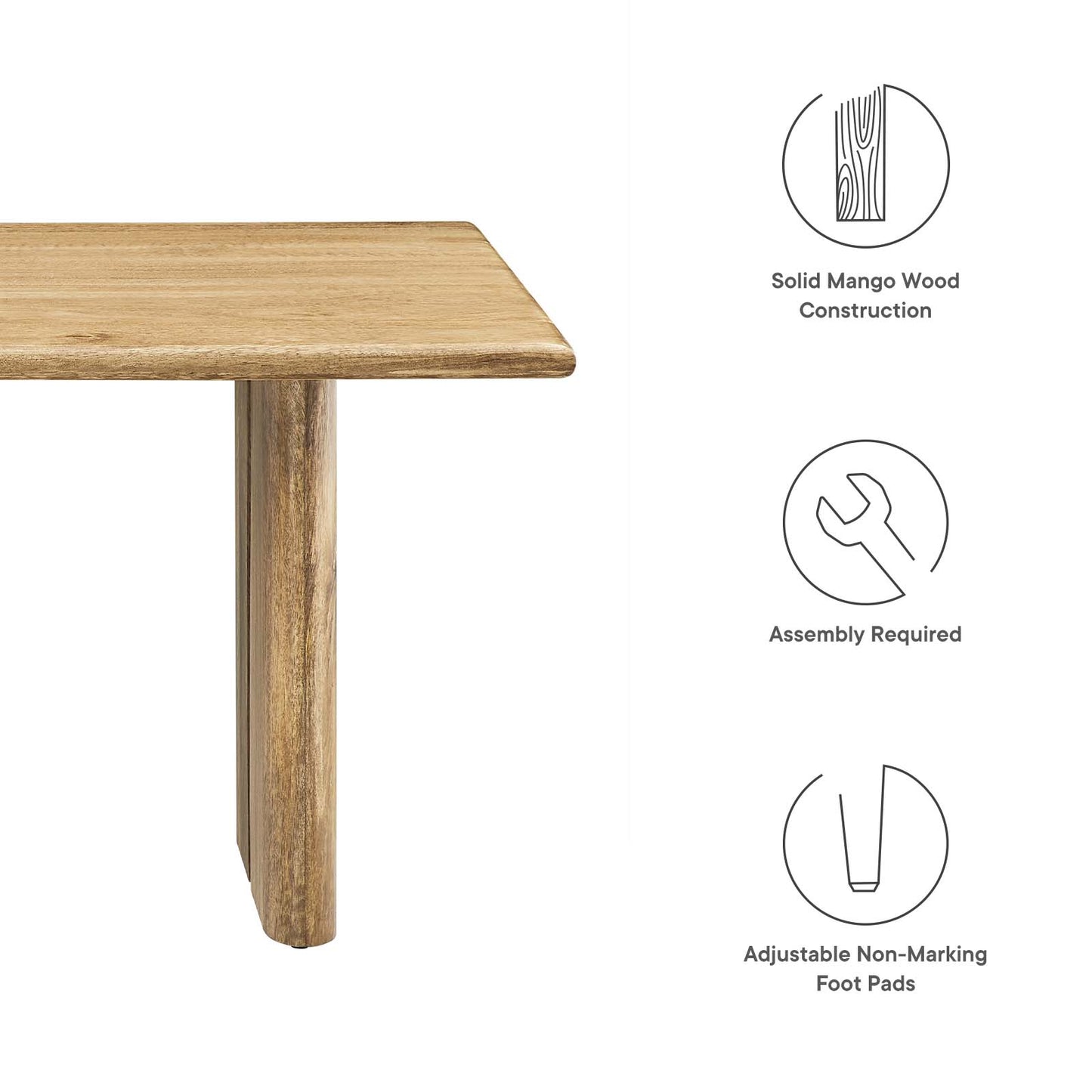 Amistad Wood Coffee Table By Modway - EEI-6341 | Coffee Tables | Modishstore - 7