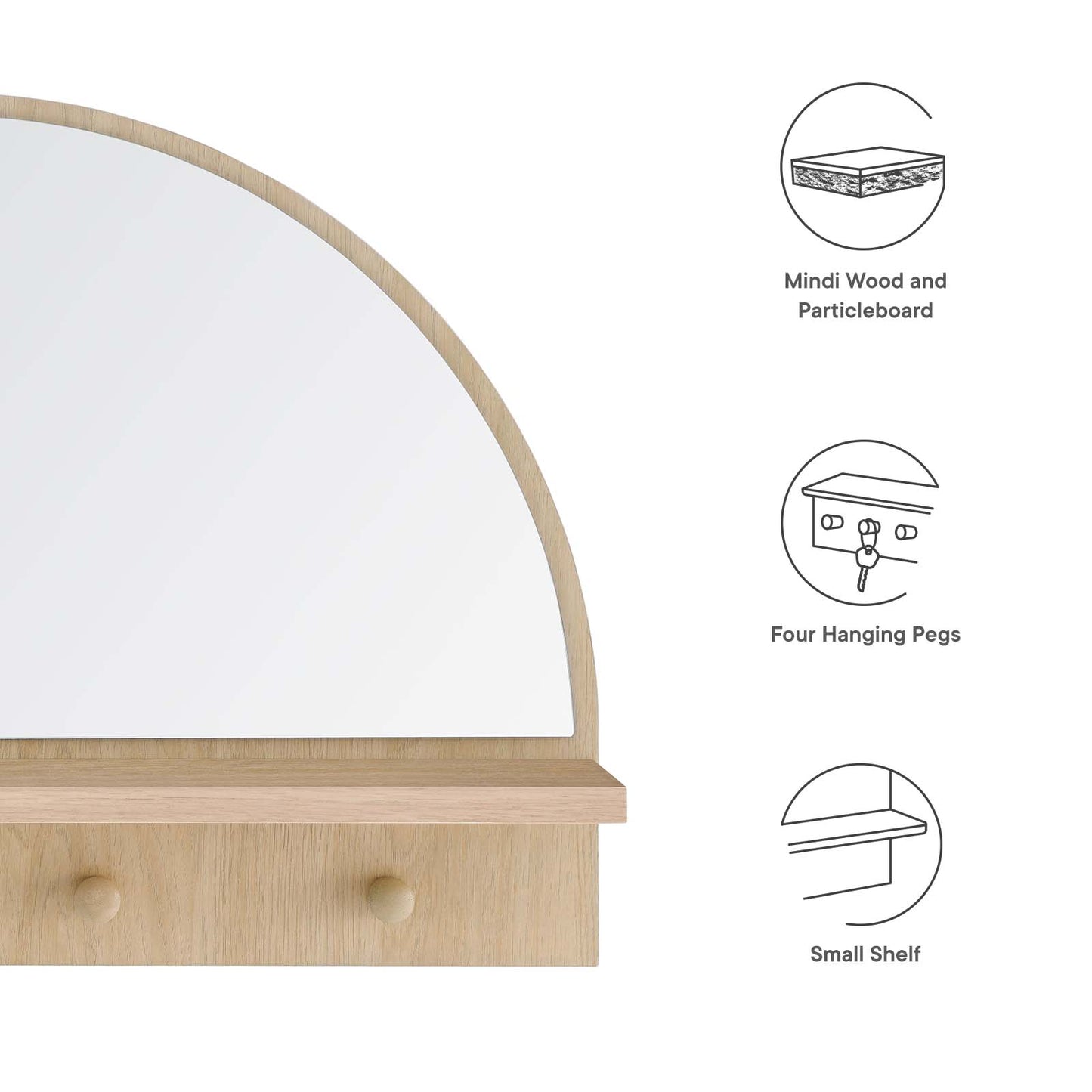 Moonbeam Arched Mirror By Modway - EEI-6350 | Mirrors | Modishstore - 8