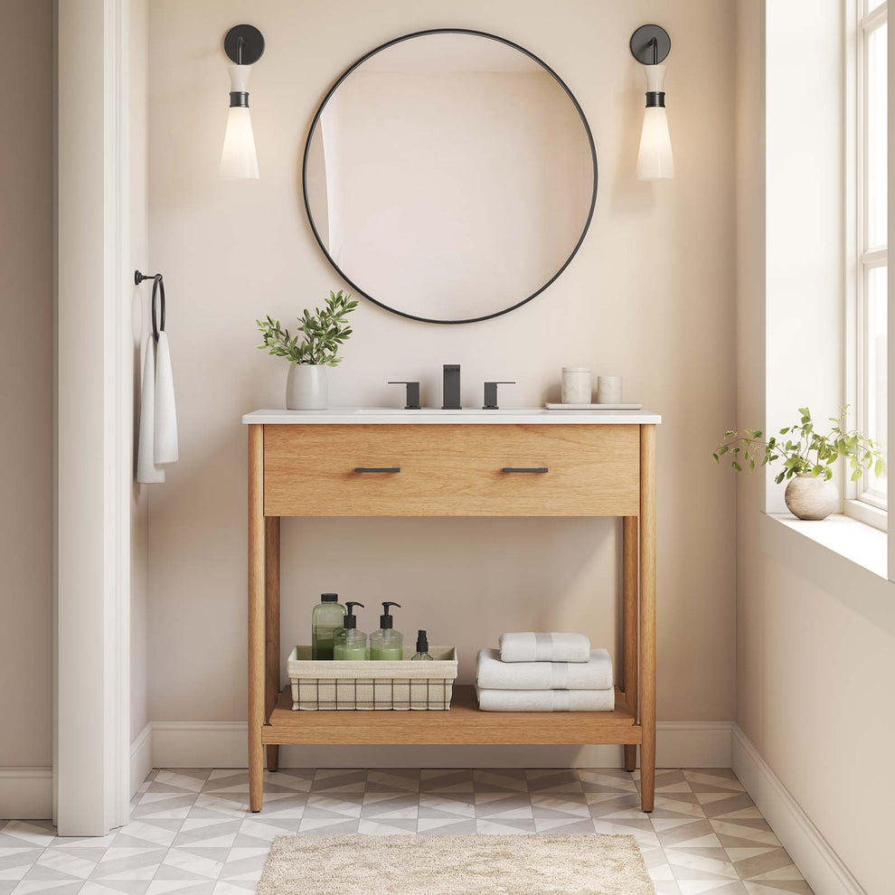 Zaire 36" Bathroom Vanity Cabinet (Sink Basin Not Included) By Modway - EEI-6354 | Bathroom Accessories | Modishstore - 1