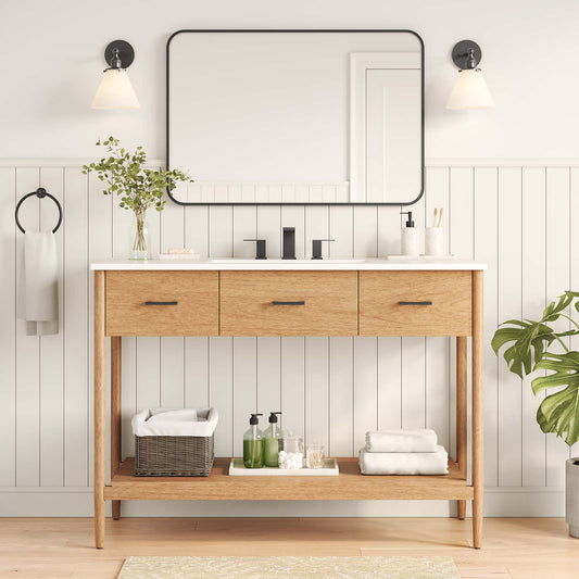 Zaire 48” Single Sink Compatible Bathroom Vanity Cabinet (Sink Basin Not Included) By Modway - EEI-6355 | Bathroom Accessories | Modishstore