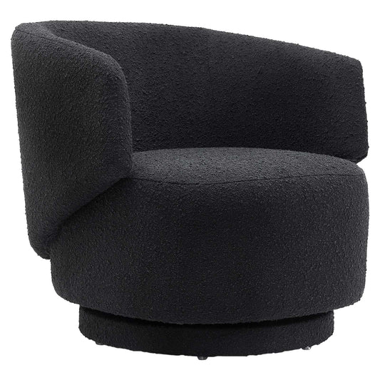 Celestia Boucle Fabric Fabric and Wood Swivel Chair By Modway - EEI-6357 | Lounge Chairs | Modishstore