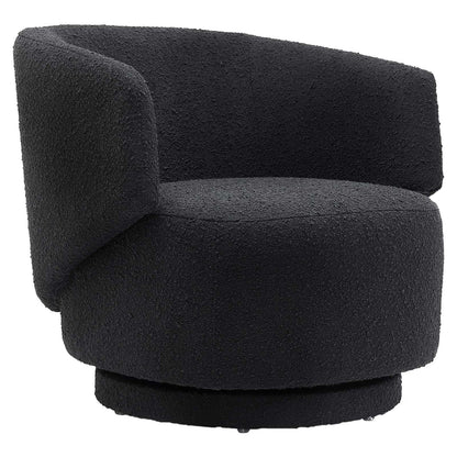 Celestia Boucle Fabric Fabric and Wood Swivel Chair By Modway - EEI-6357 | Lounge Chairs | Modishstore - 1
