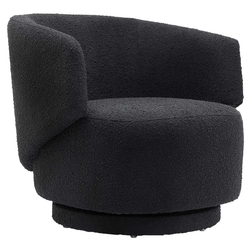 Celestia Boucle Fabric Fabric and Wood Swivel Chair By Modway - EEI-6357 | Lounge Chairs | Modishstore - 1