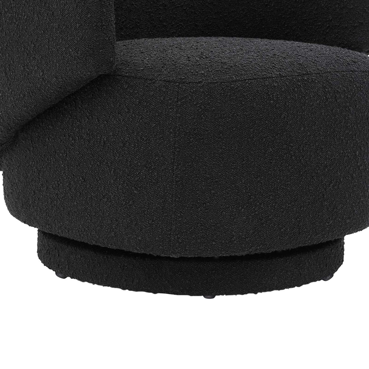 Celestia Boucle Fabric Fabric and Wood Swivel Chair By Modway - EEI-6357 | Lounge Chairs | Modishstore - 5