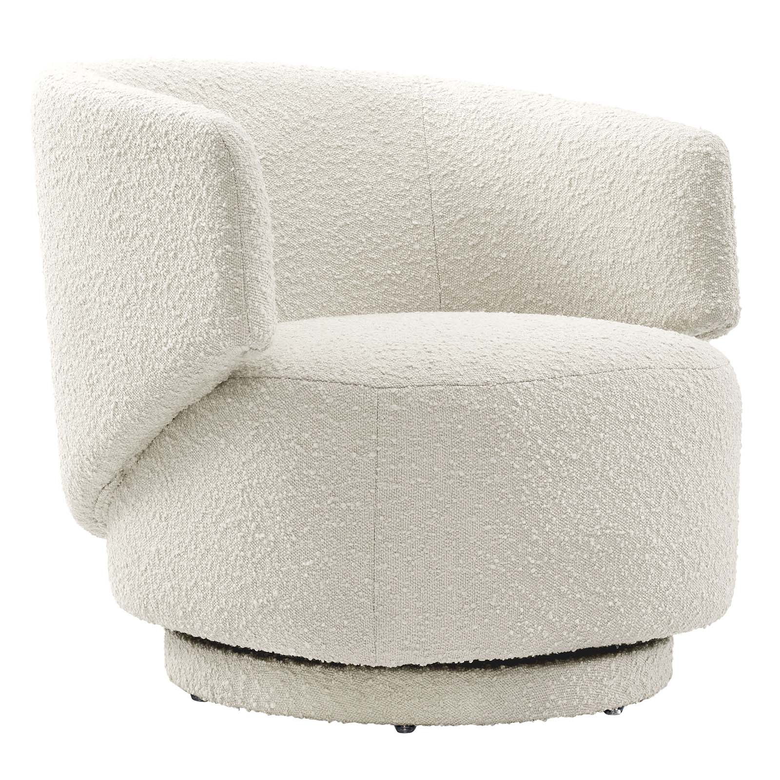 Celestia Boucle Fabric Fabric and Wood Swivel Chair By Modway - EEI-6357 | Lounge Chairs | Modishstore - 9