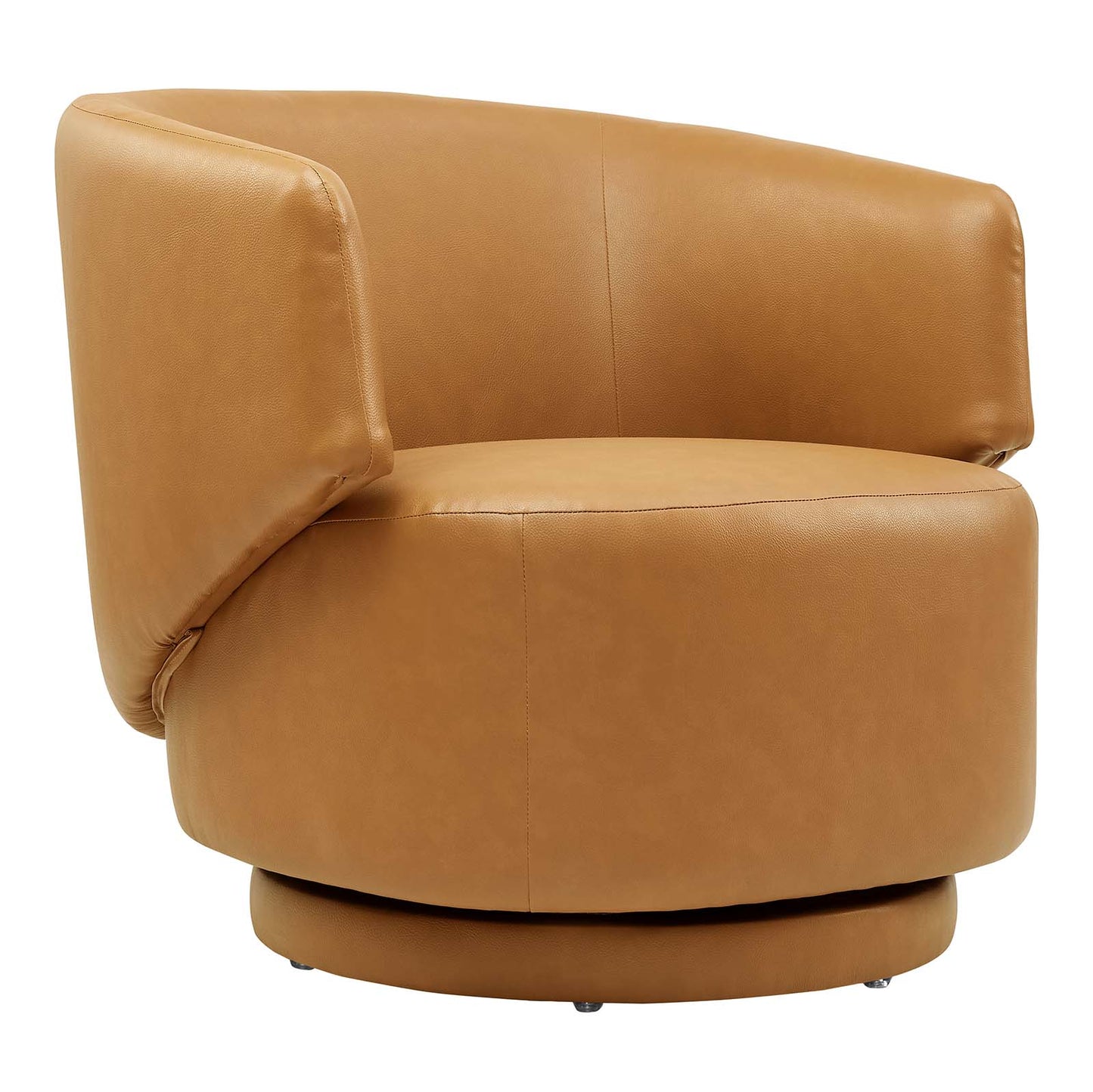 Celestia Vegan Leather Fabric and Wood Swivel Chair By Modway - EEI-6358 | Lounge Chairs | Modishstore - 2
