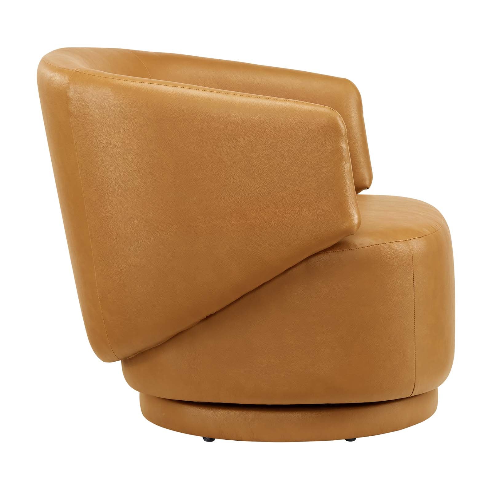 Celestia Vegan Leather Fabric and Wood Swivel Chair By Modway - EEI-6358 | Lounge Chairs | Modishstore - 3
