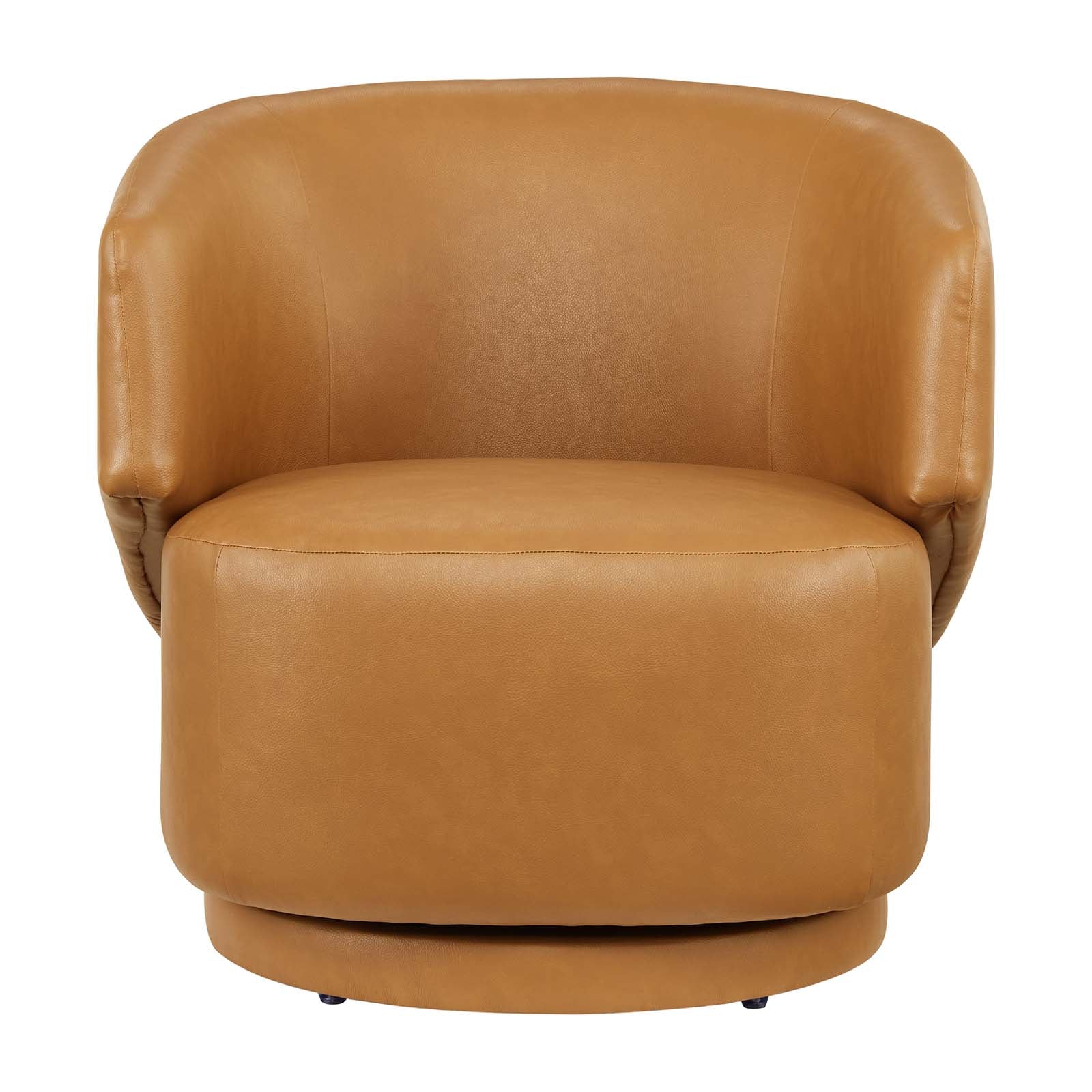 Celestia Vegan Leather Fabric and Wood Swivel Chair By Modway - EEI-6358 | Lounge Chairs | Modishstore - 5