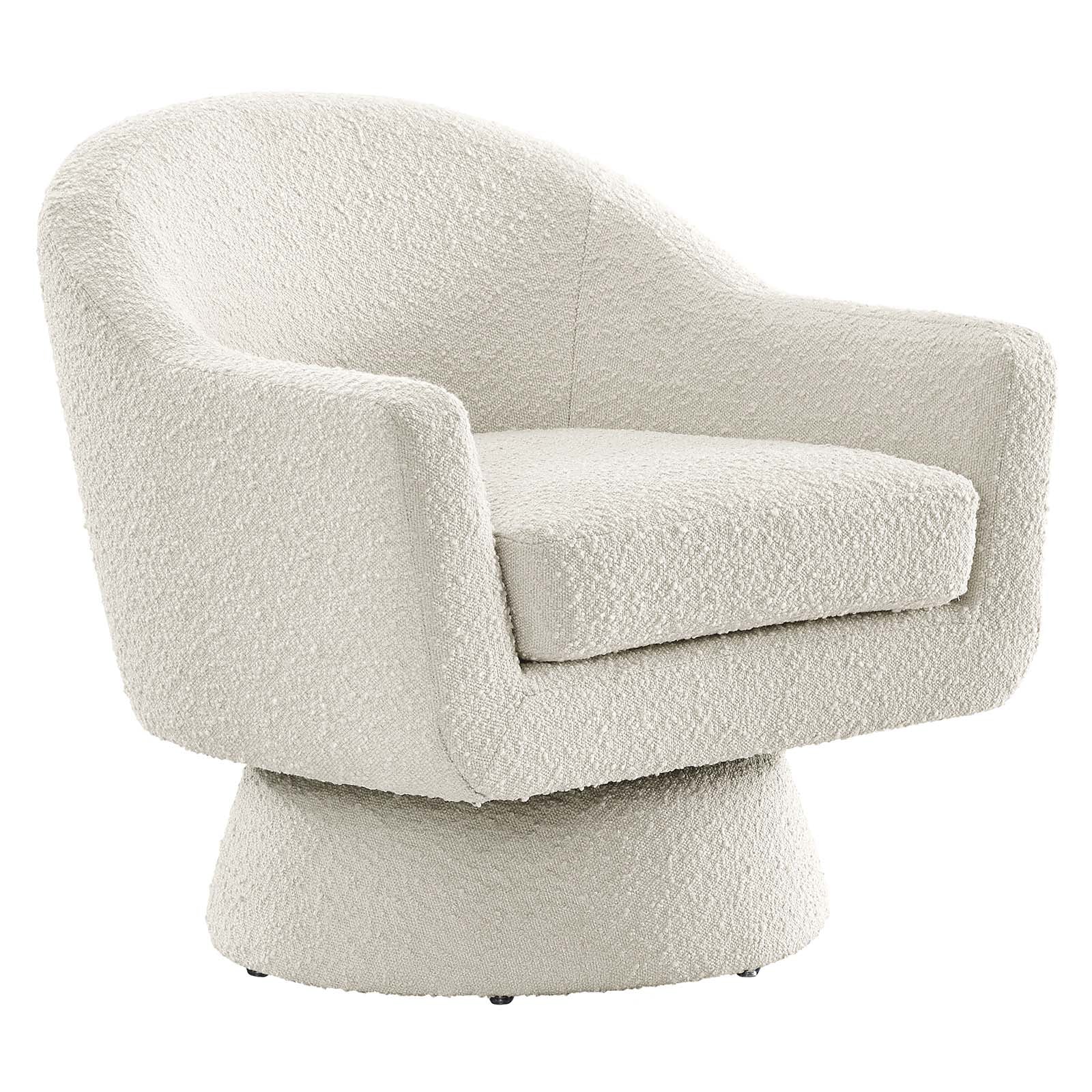 Astral Boucle Fabric Boucle Fabric Swivel Chair By Modway - EEI-6359 | Armchairs | Modishstore - 1